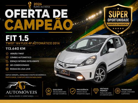HONDA FIT 1.5 TWIST 16V FLEX 4P AUTOMÁTICO HONDA FIT 1.5 TWIST 16V FLEX 4P AUTOMÁTICO